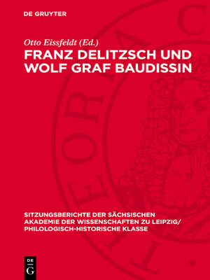 cover image of Franz Delitzsch und Wolf Graf Baudissin
